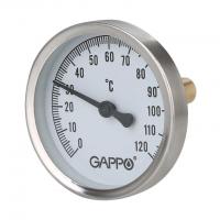Термометр биметаллический с погружной гильзой Gappo 1/2" 0-120℃